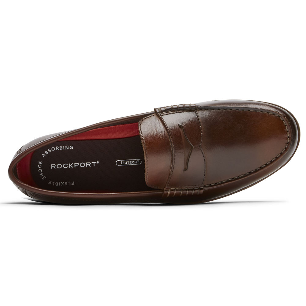 Rockport Loafers For Mens Brown - Curtys Penny - JR1280396